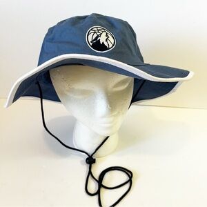Minnesota Timberwolves NBA Blue Bucket Fishing Sun Hat Draw String Jack Links